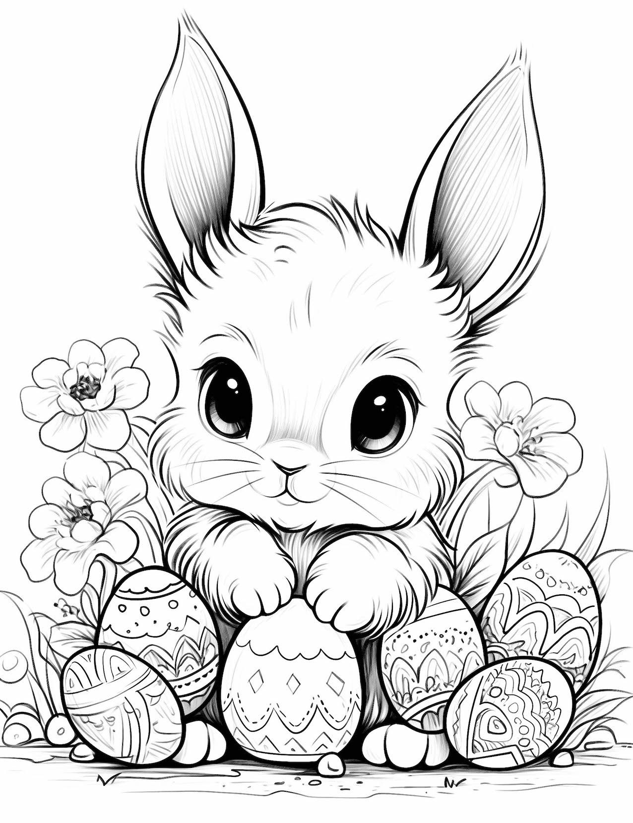 free printable bunny coloring pages