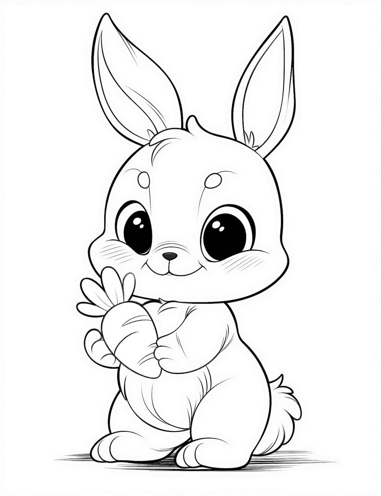 rabbit printable coloring pages