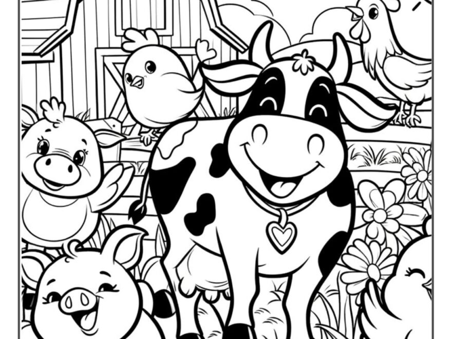 44 Farm Animals Coloring Pages Free Printable PDFs