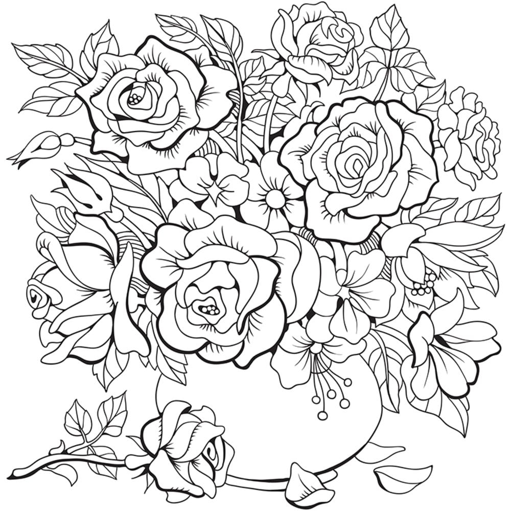 printable coloring page flower printable coloring page flower