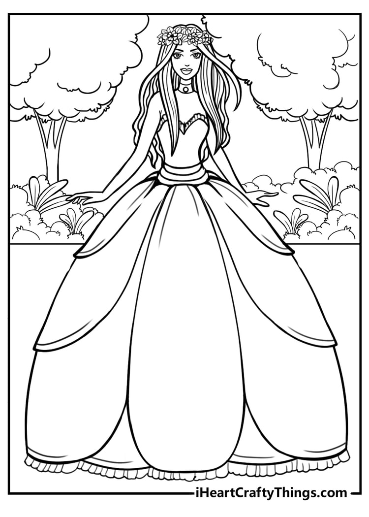 printing princess coloring pages
