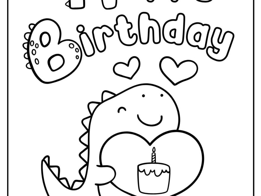 46 Happy Birthday Coloring Pages Free PDF Printables