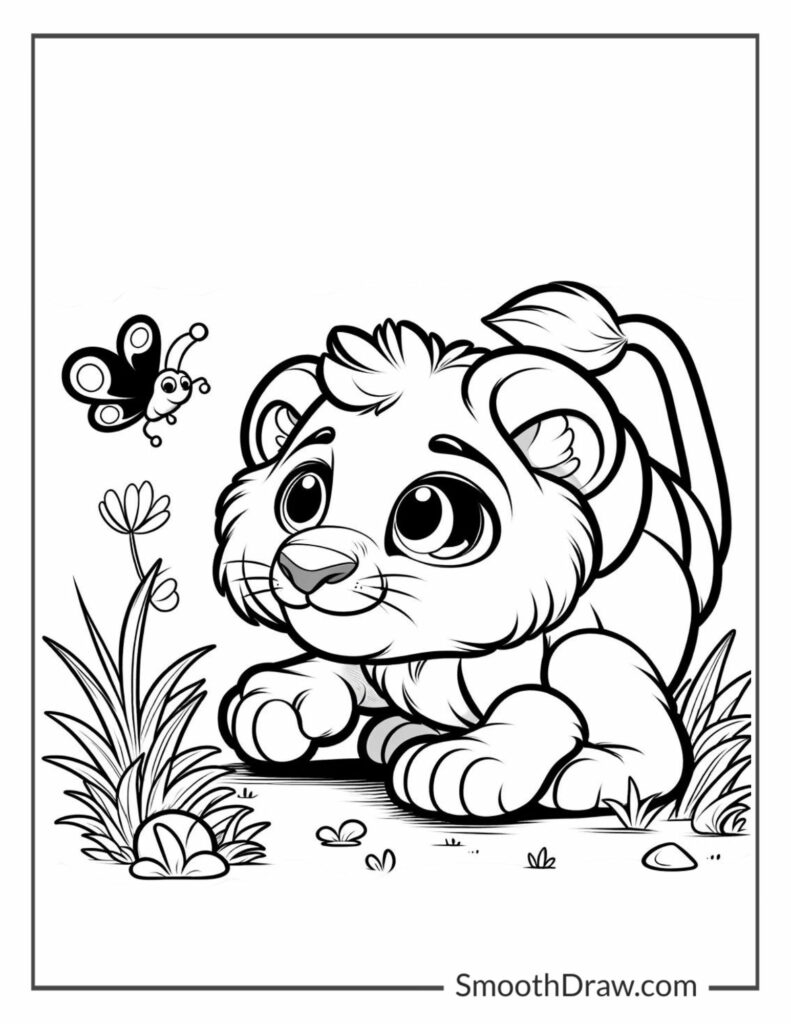 printable lion coloring pages