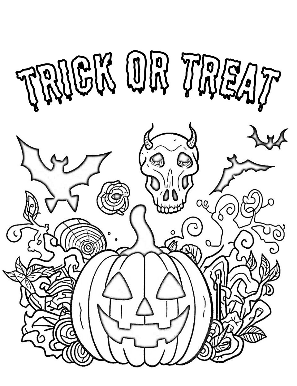 47 Spooky Halloween Coloring Pages For Kids And Adults