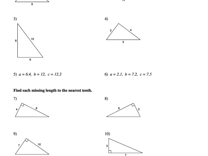 48 Pythagorean Theorem Worksheet With Answers Word PDF