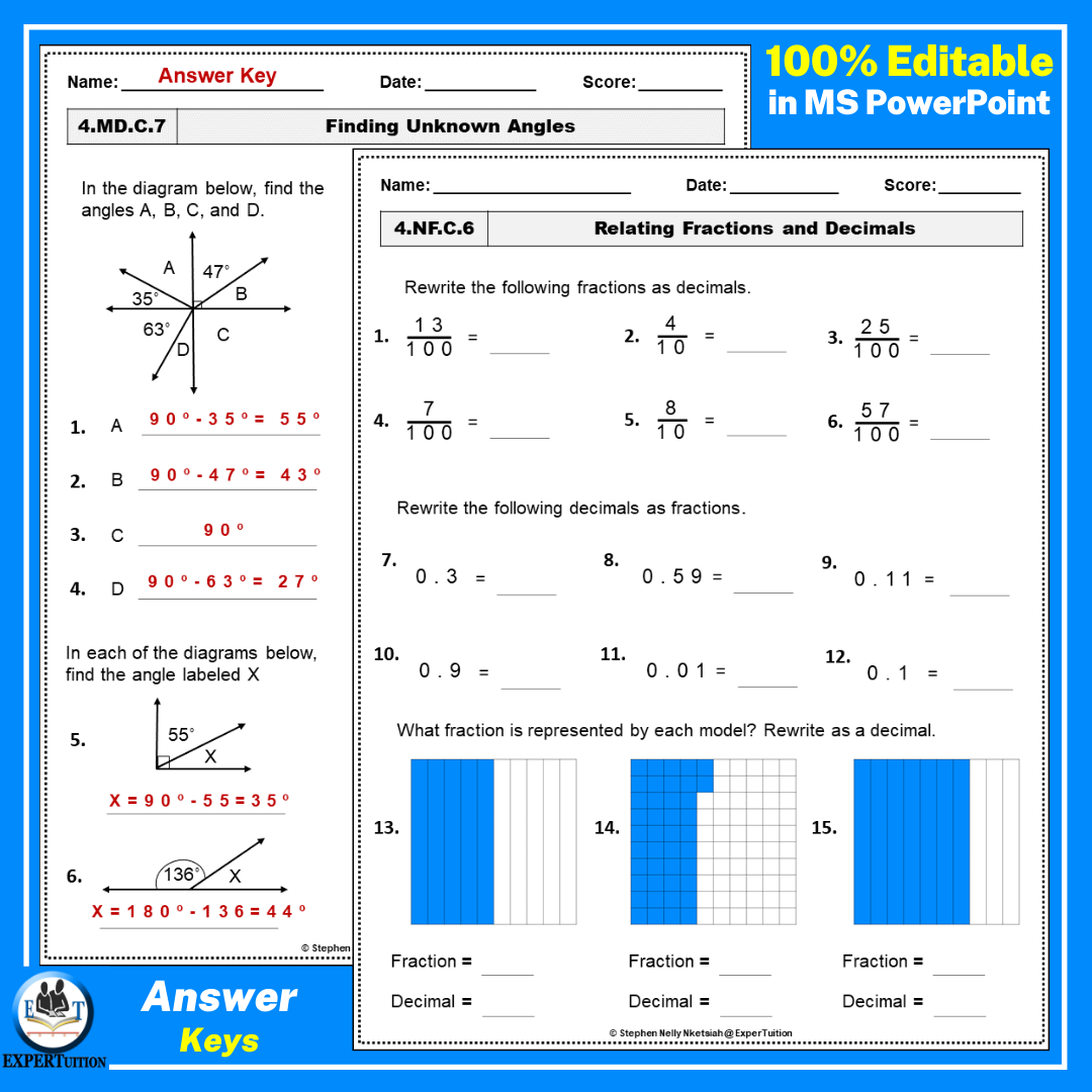 fourth grade math worksheets fourth grade math worksheets