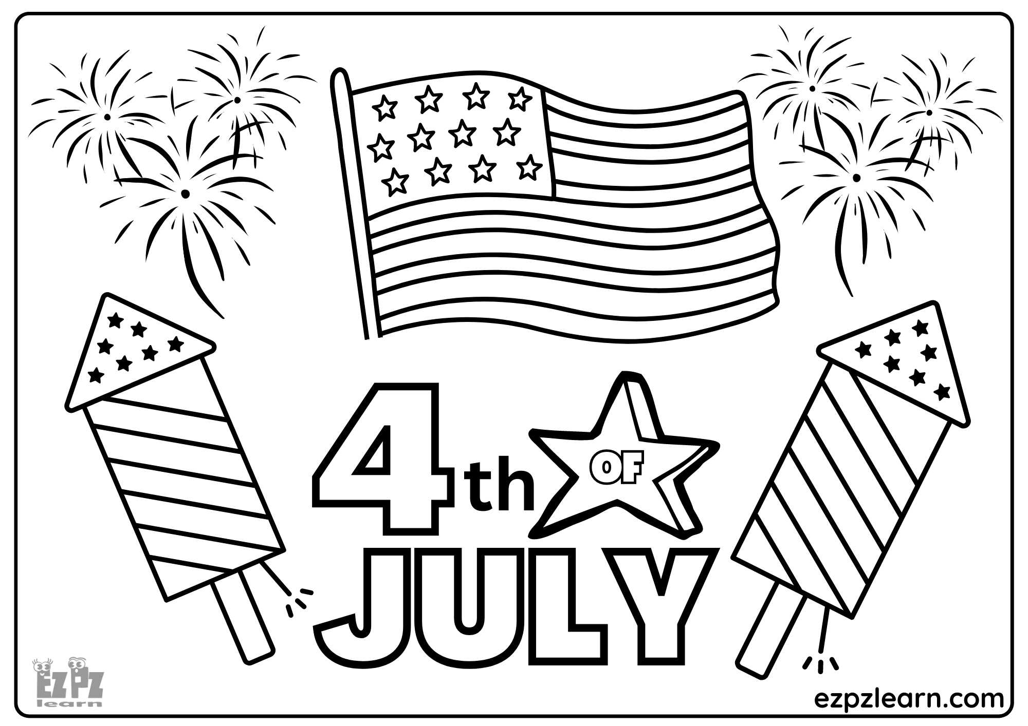 4th of july coloring pages printable