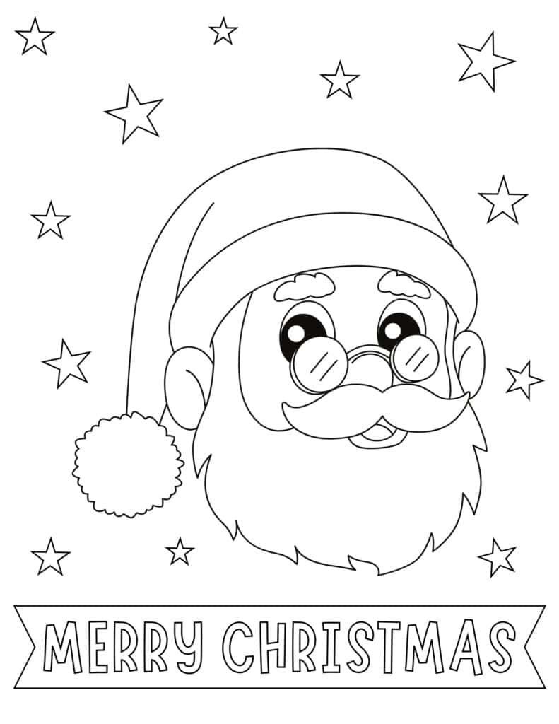printable santa coloring pages printable santa coloring pages