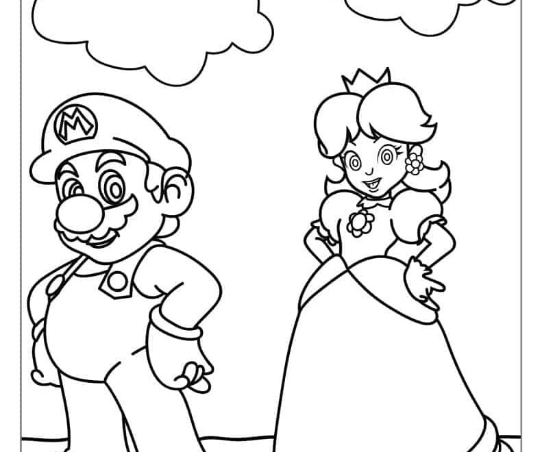 50 Mario Coloring Pages Free PDF Printables