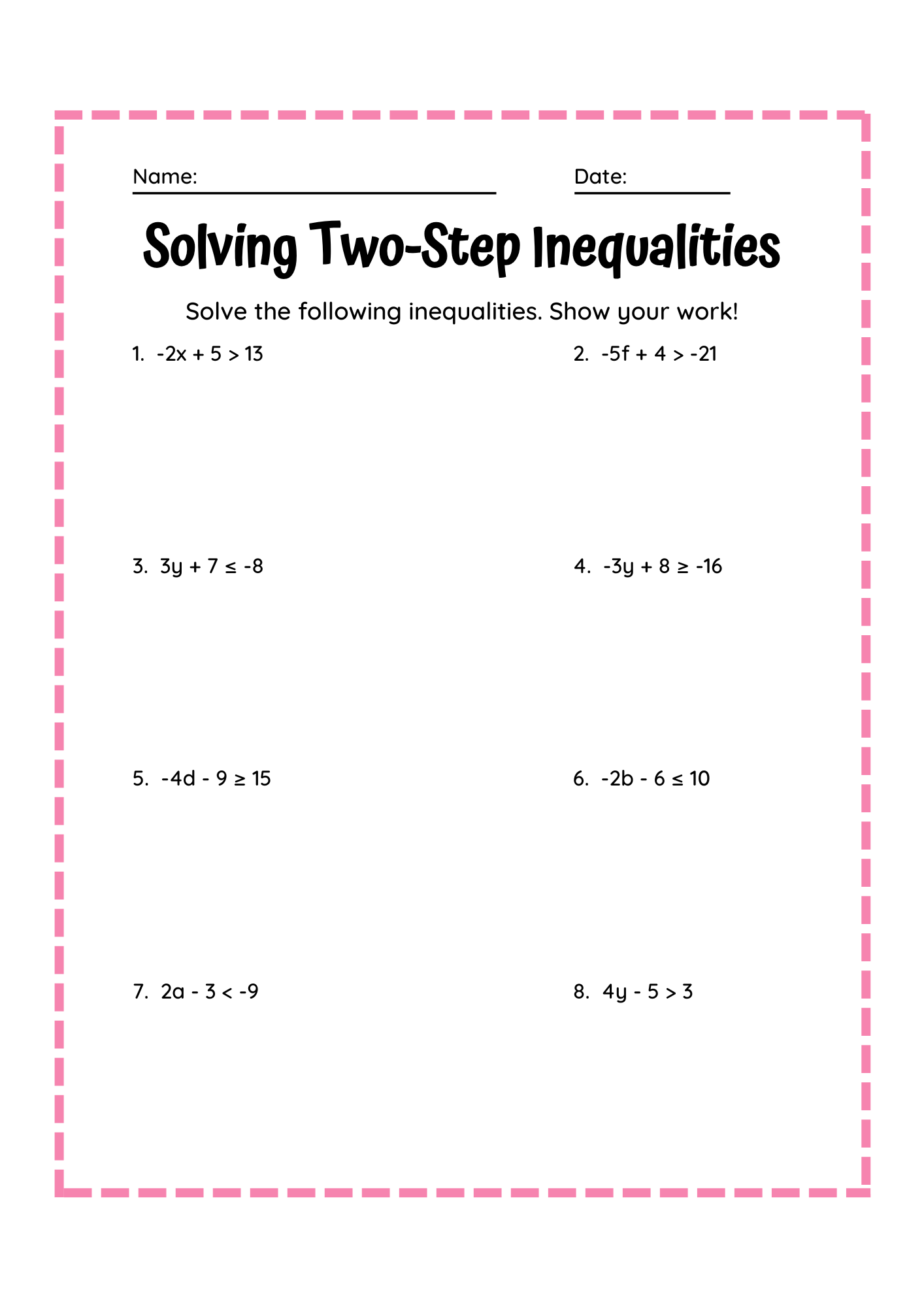 50 Two Step Equations Worksheet Samples To Download In PDF 50 Two Step Equations Worksheet Samples To Download In PDF