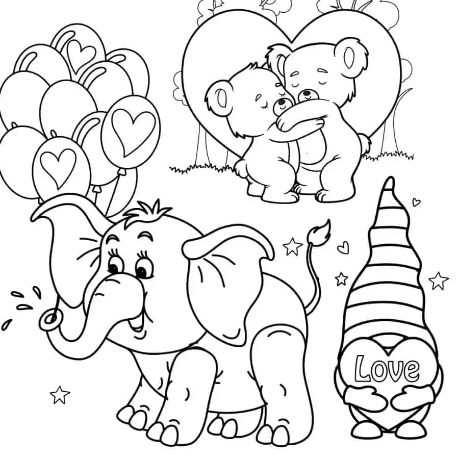 free valentines day coloring pages