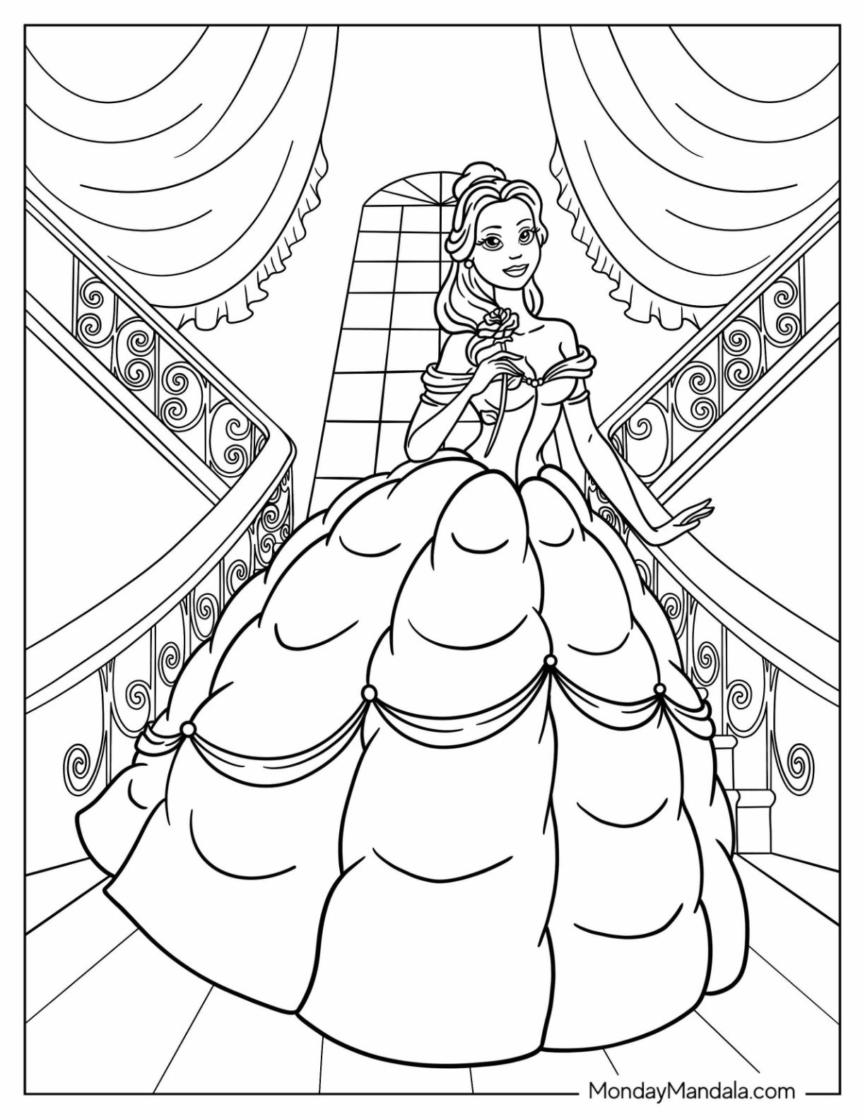 500 Princess Coloring Pages Free PDF Printables 