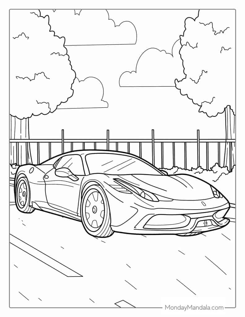 printable colouring pages of cars