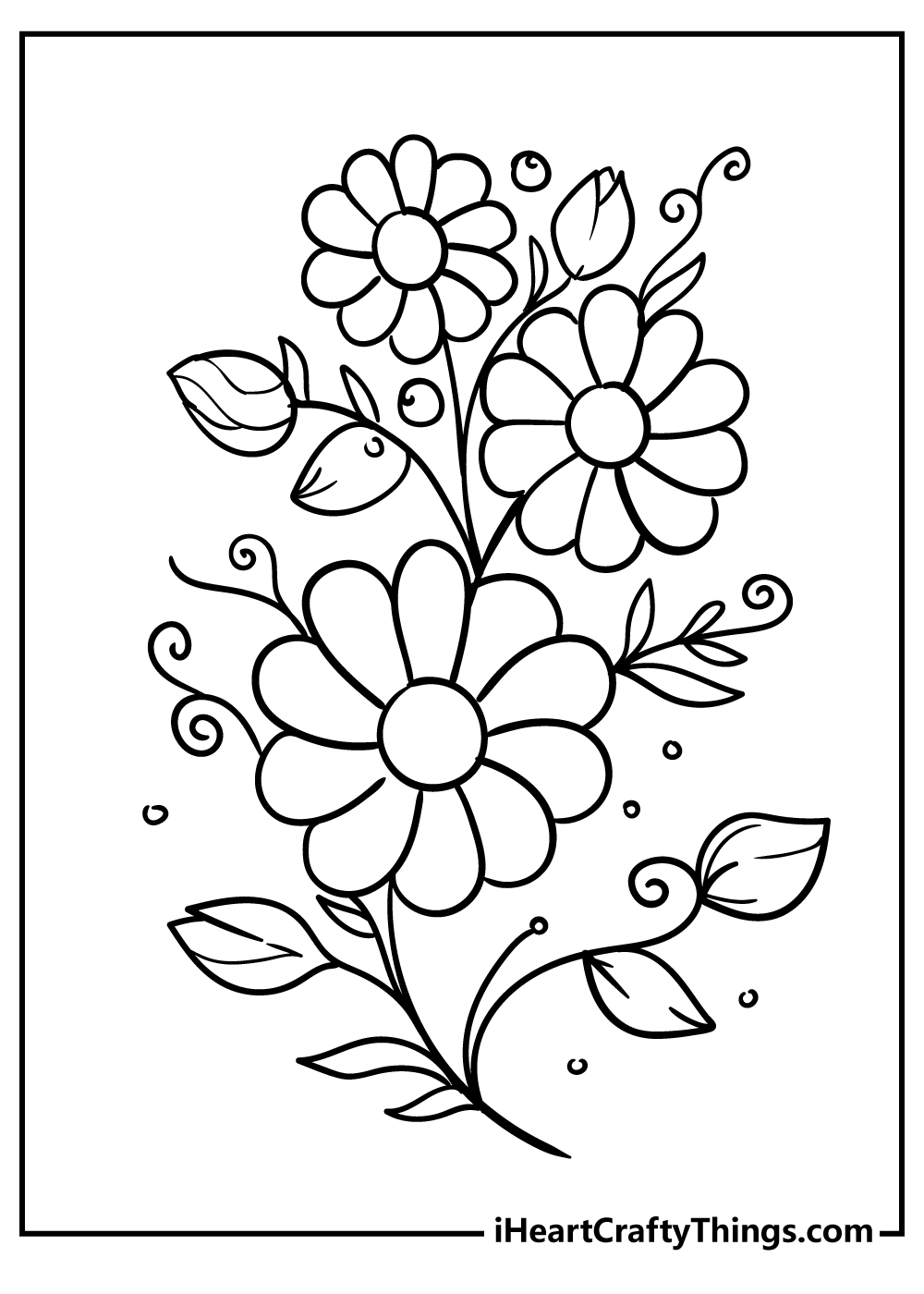 free printable flower coloring sheets