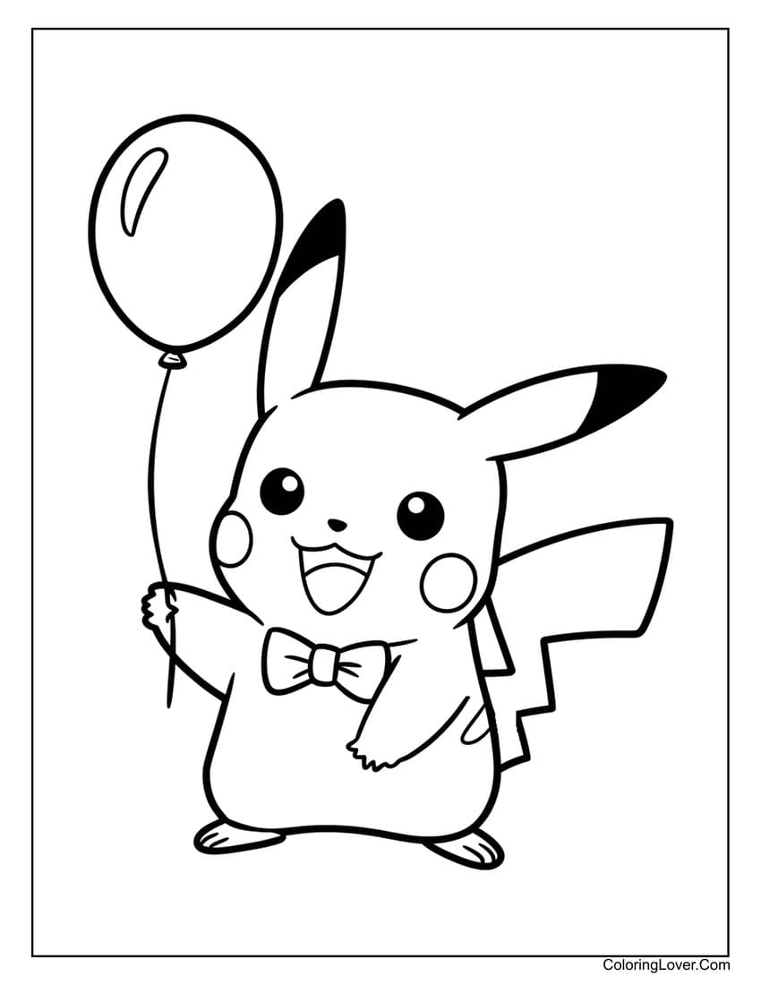 printable pikachu coloring pages