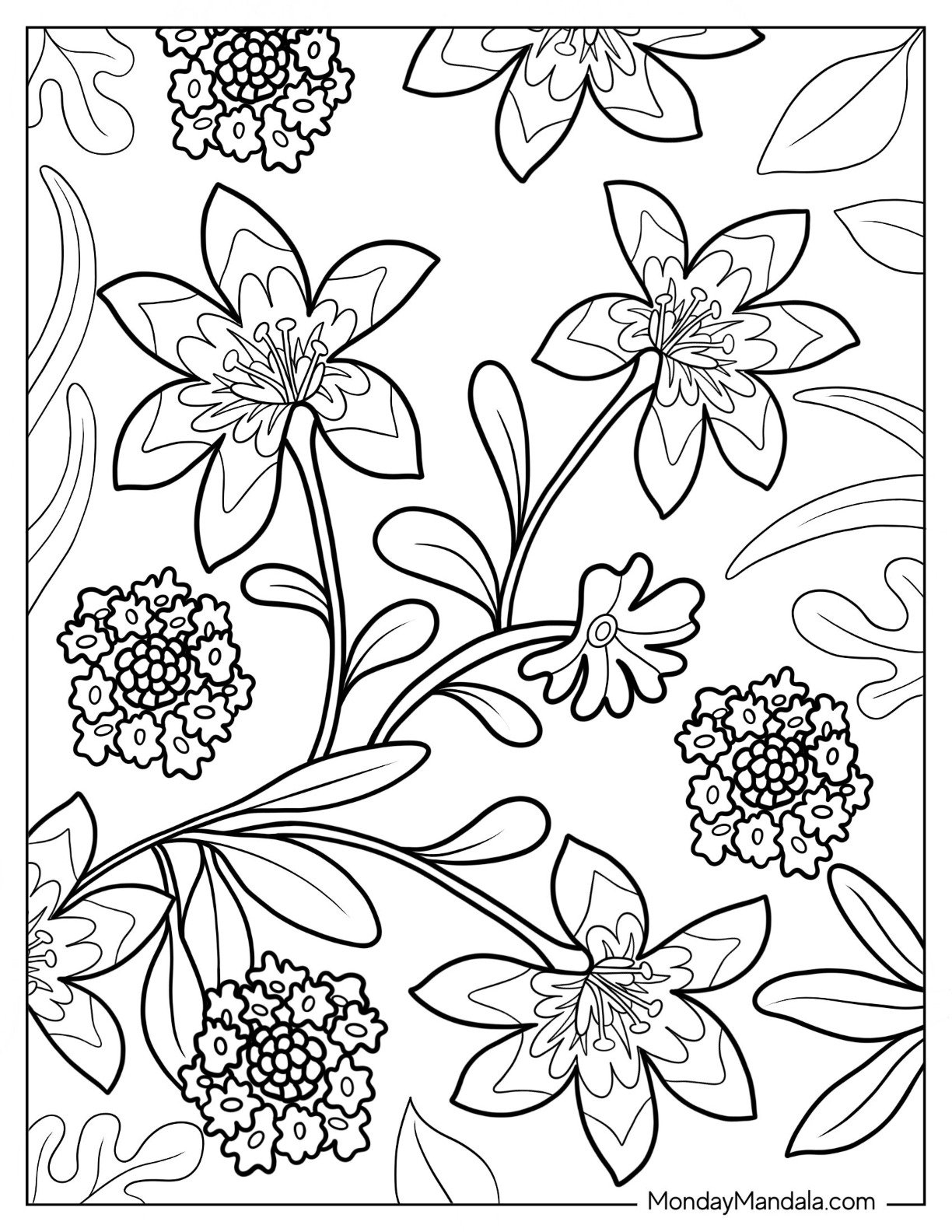 monday mandala coloring pages