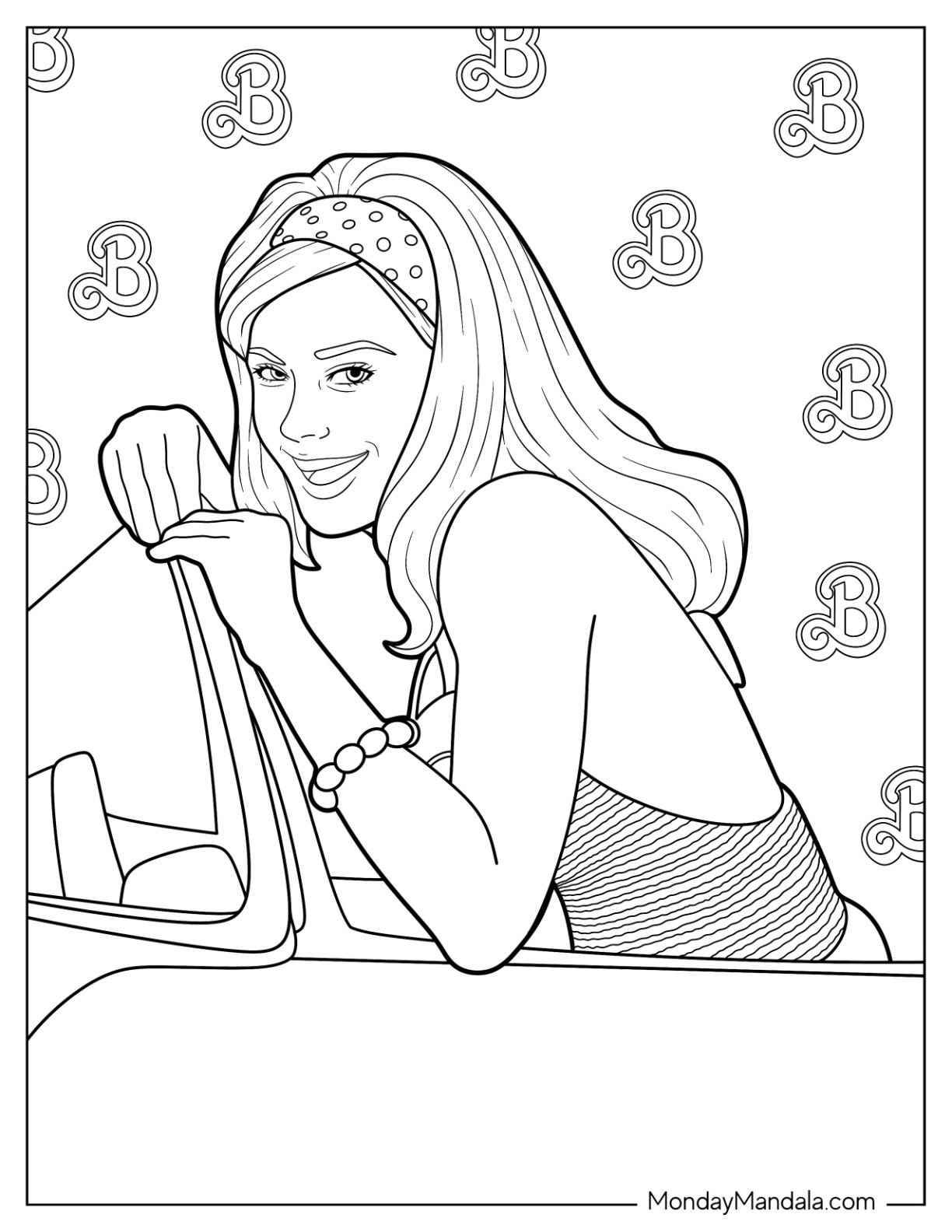 barbie doll coloring pages
