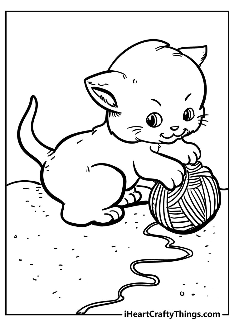 cat coloring sheets printable