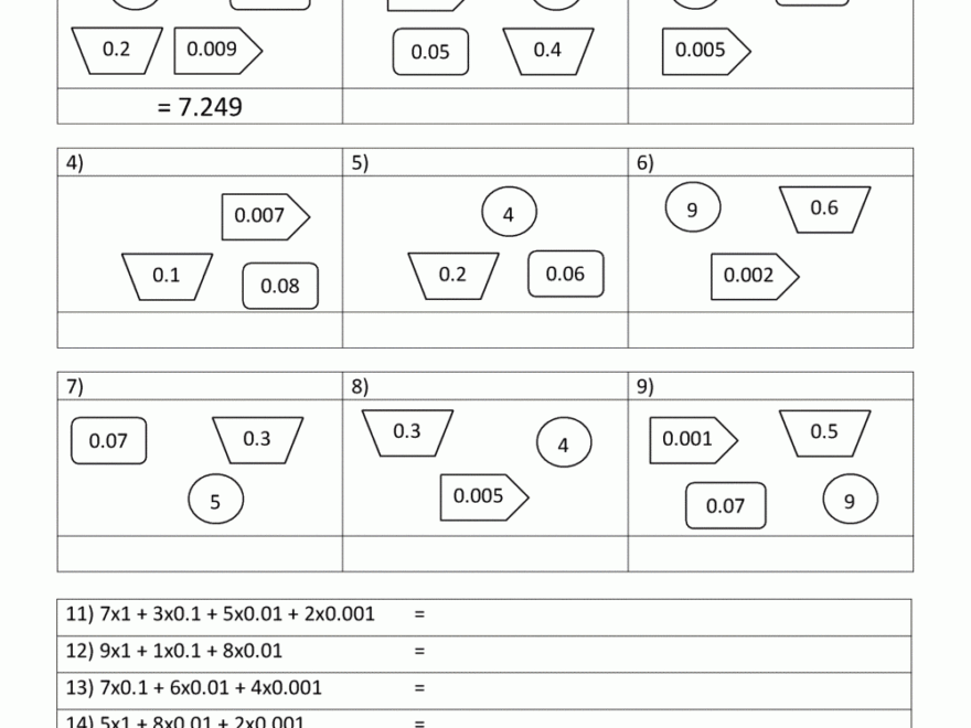 5th Grade Place Value Worksheets