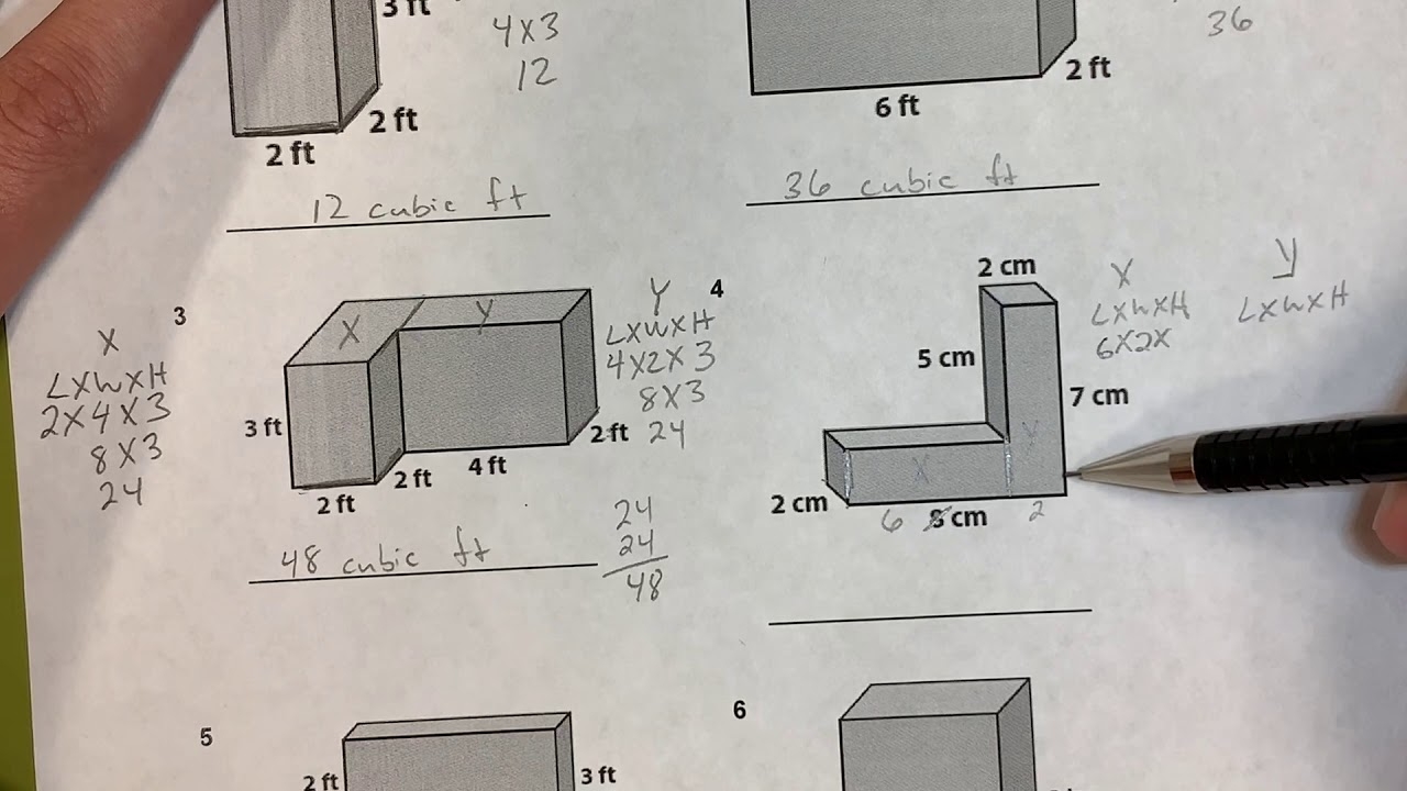 volume of composite figures worksheet
