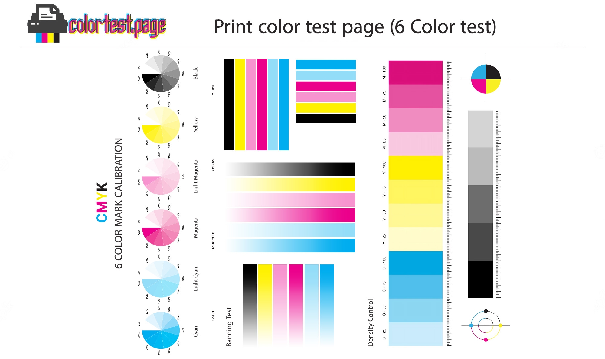 6 Color Printer Test Page Color Test Page 6 Color Printer Test Page Color Test Page