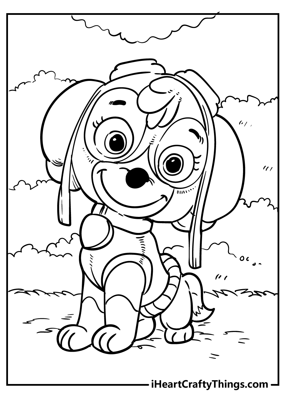 skye paw patrol coloring page