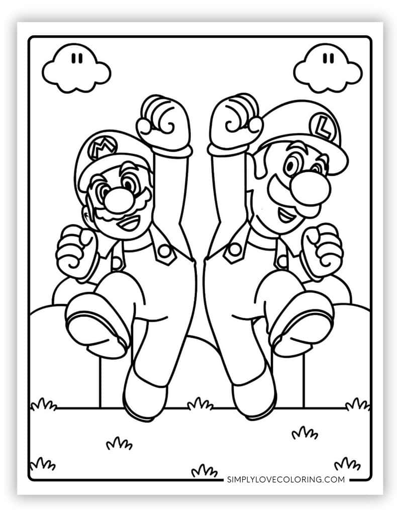 62 Mario Coloring Pages Free PDF Printables Simply Love Coloring