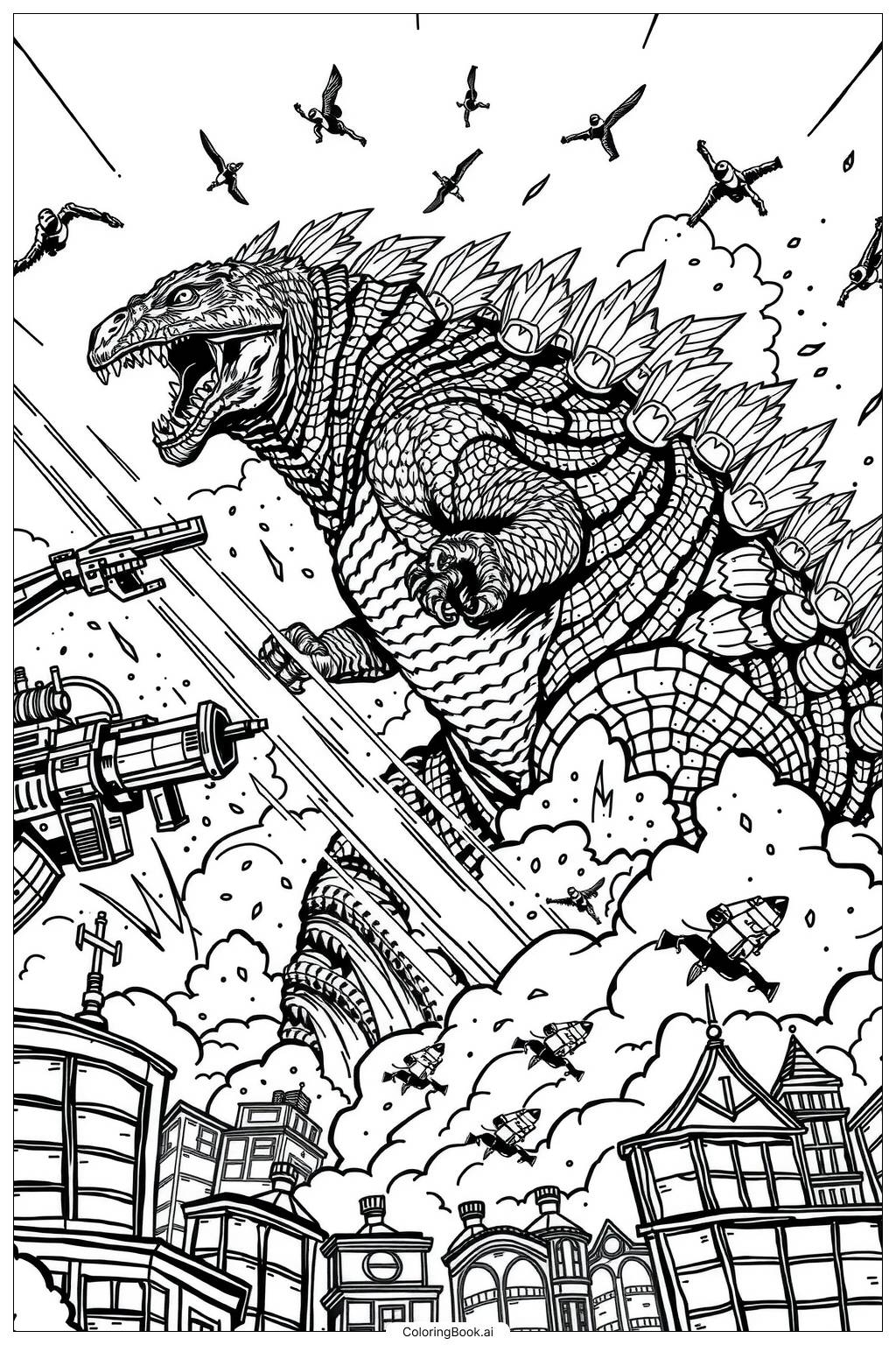 67 Godzilla Coloring Pages Free PDF PNG Printables 