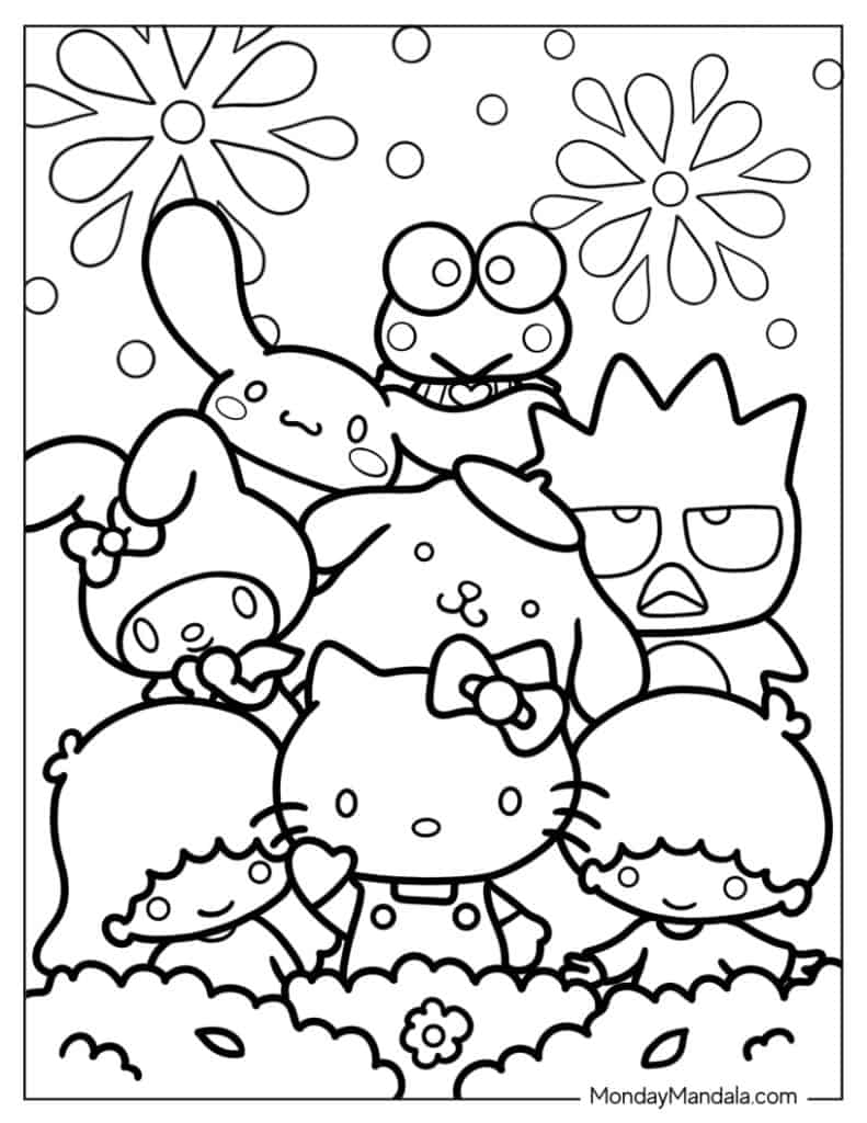 printable hello kitty coloring pages
