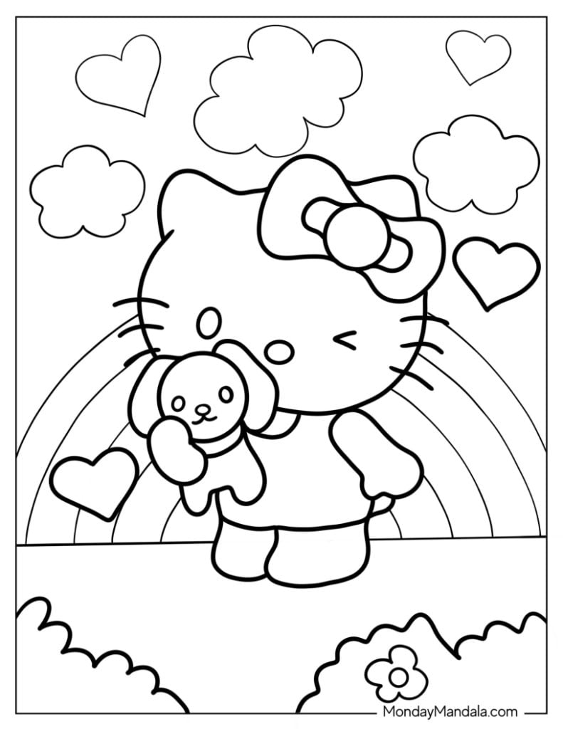 hello kitty coloring pages print