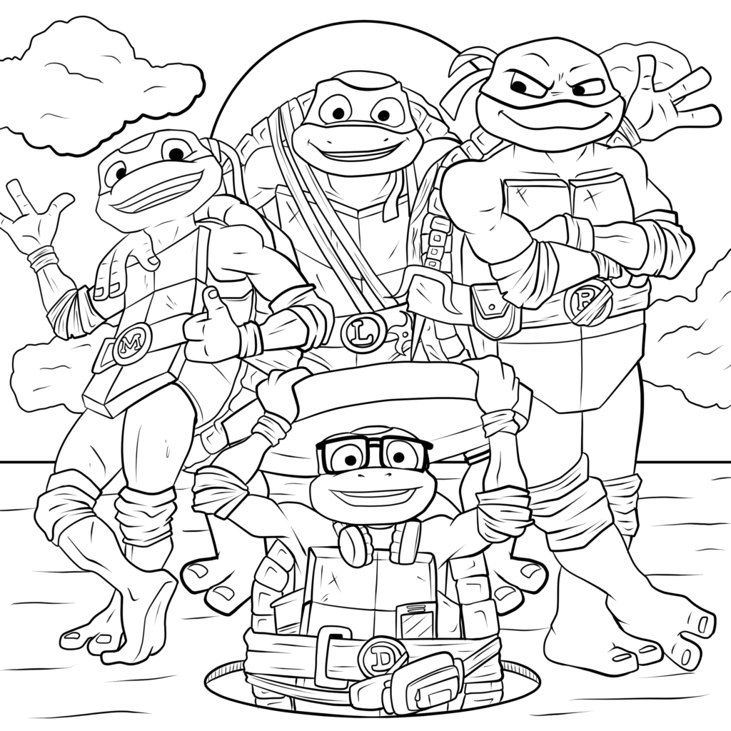 7 Tales Of The Teenage Mutant Ninja Turtles Coloring Pages TheToyZone