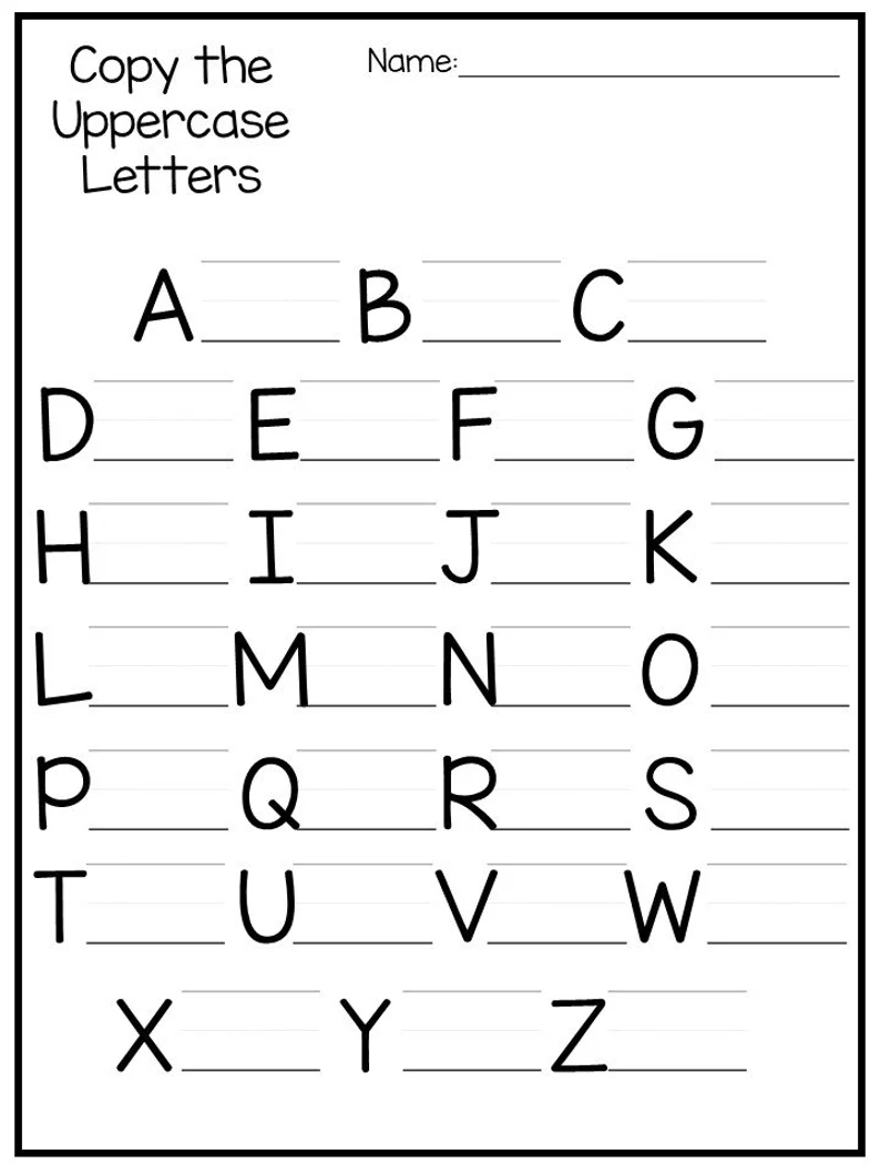 alphabet letter worksheets for preschool