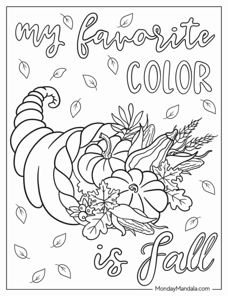 82 Autumn Fall Coloring Pages Free PDF Printables 