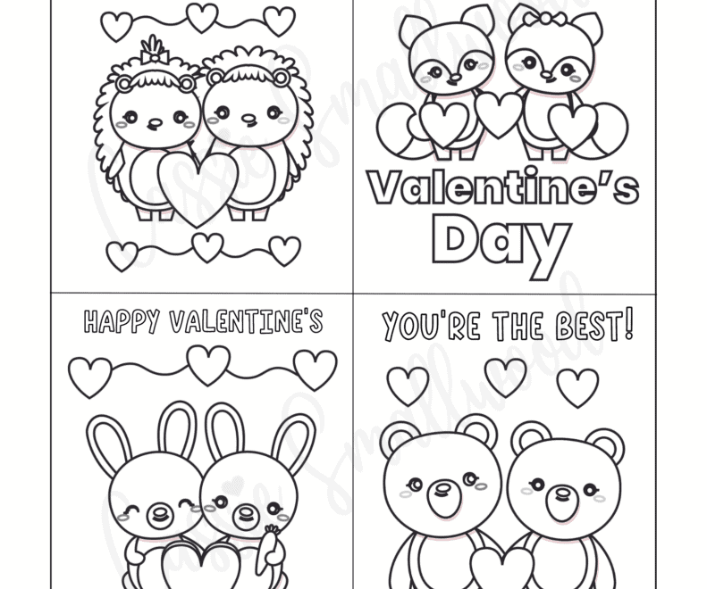 93 CUTEST Printable Valentine s Day Cards To Color Cassie Smallwood