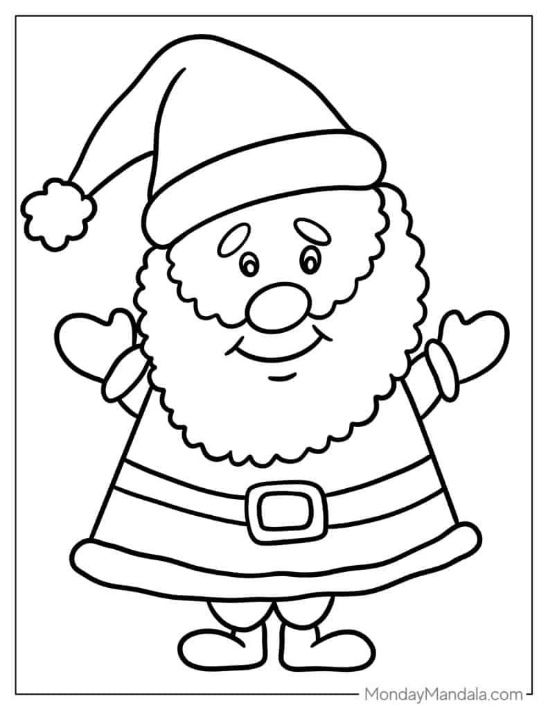 94 Santa Coloring Pages Free PDF Printables 94 Santa Coloring Pages Free PDF Printables