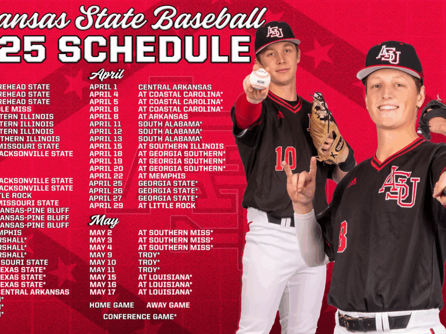 A State Baseball Unveils 2025 Schedule Arkansas State University