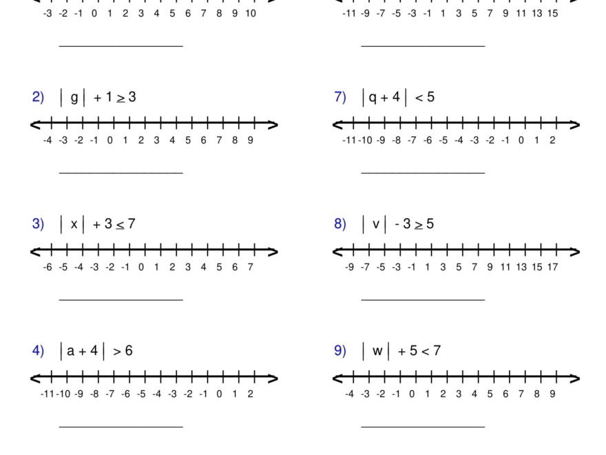 Absolute Value Inequalities Algebra 1 Inequalities Worksheets Made By Teachers