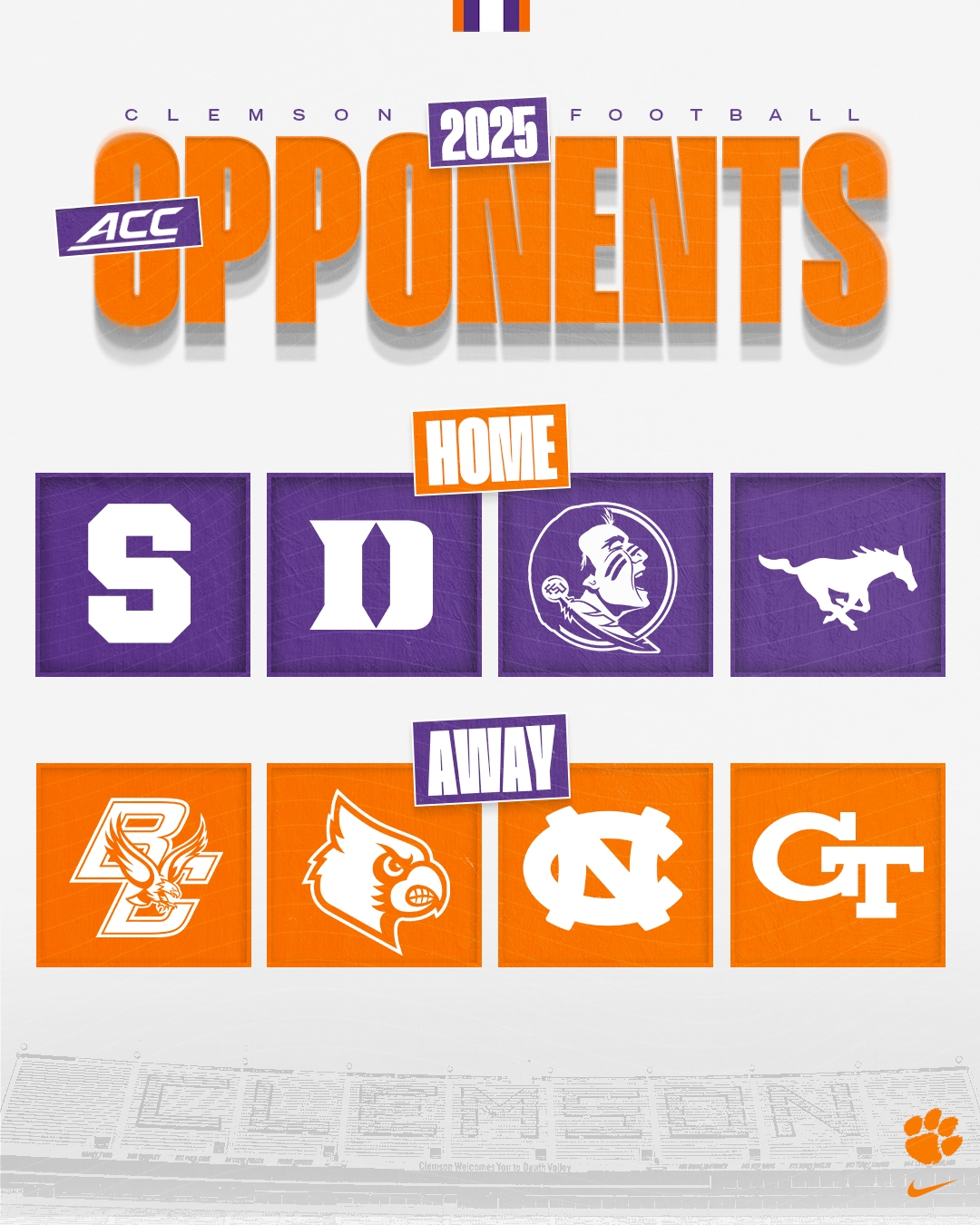 printable clemson football schedule 2025