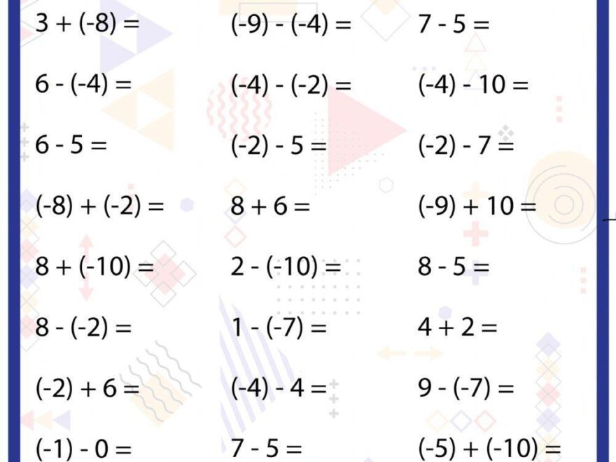 Adding And Subtracting Integers Worksheet For 3 Live Worksheets Worksheets Library