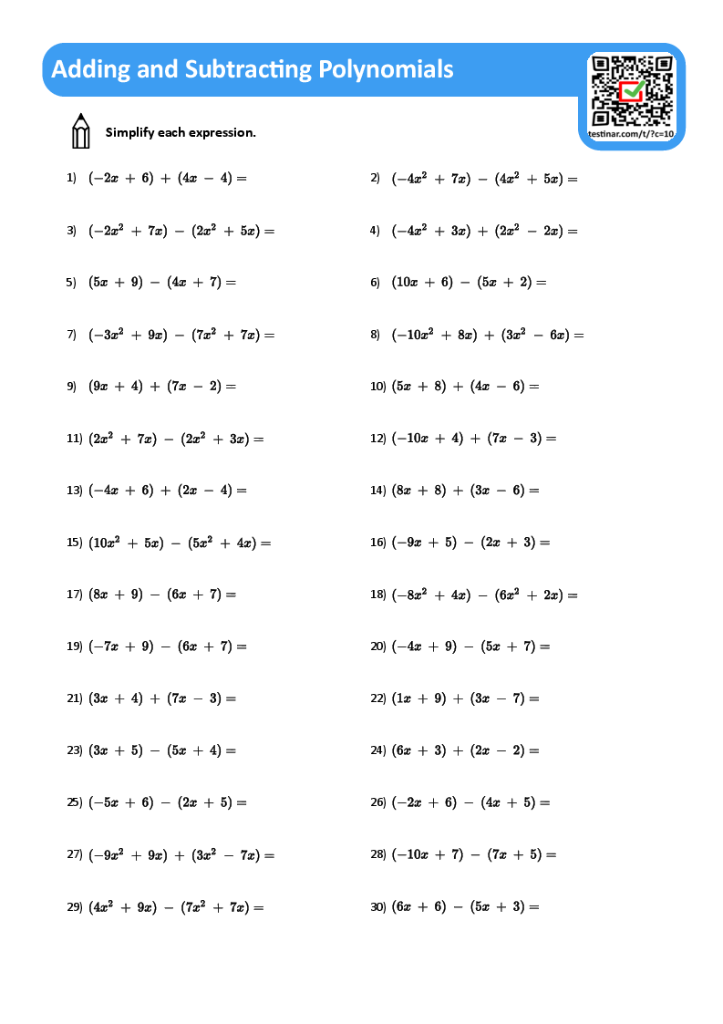 Adding And Subtracting Polynomials Worksheets Worksheets Library Adding And Subtracting Polynomials Worksheets Worksheets Library