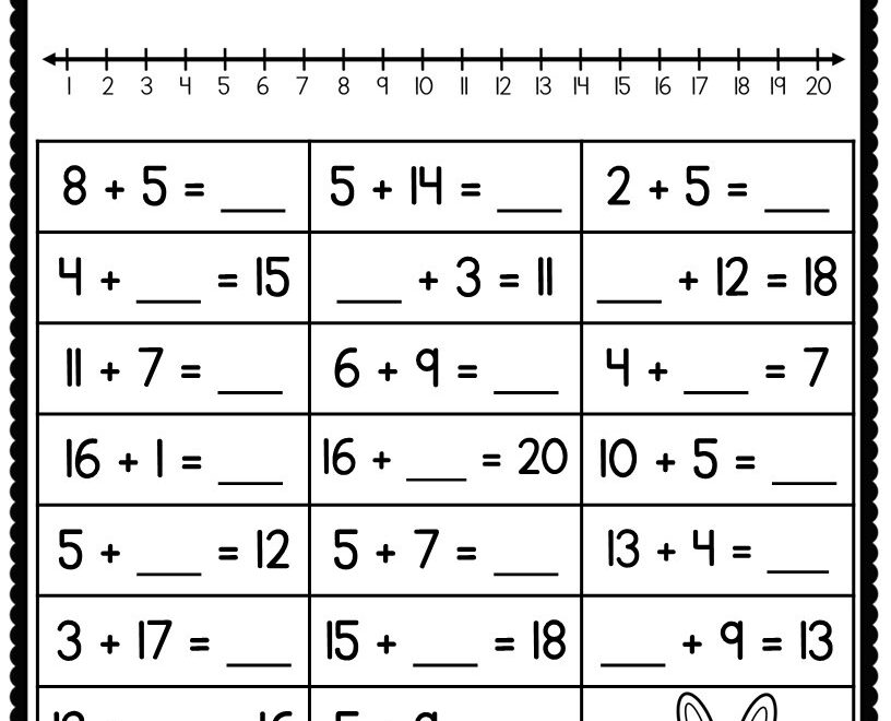 Addition Using A Number Line Worksheets No Prep Math Worksheets 1st 2nd Grade Teaching Ideas Made Easy