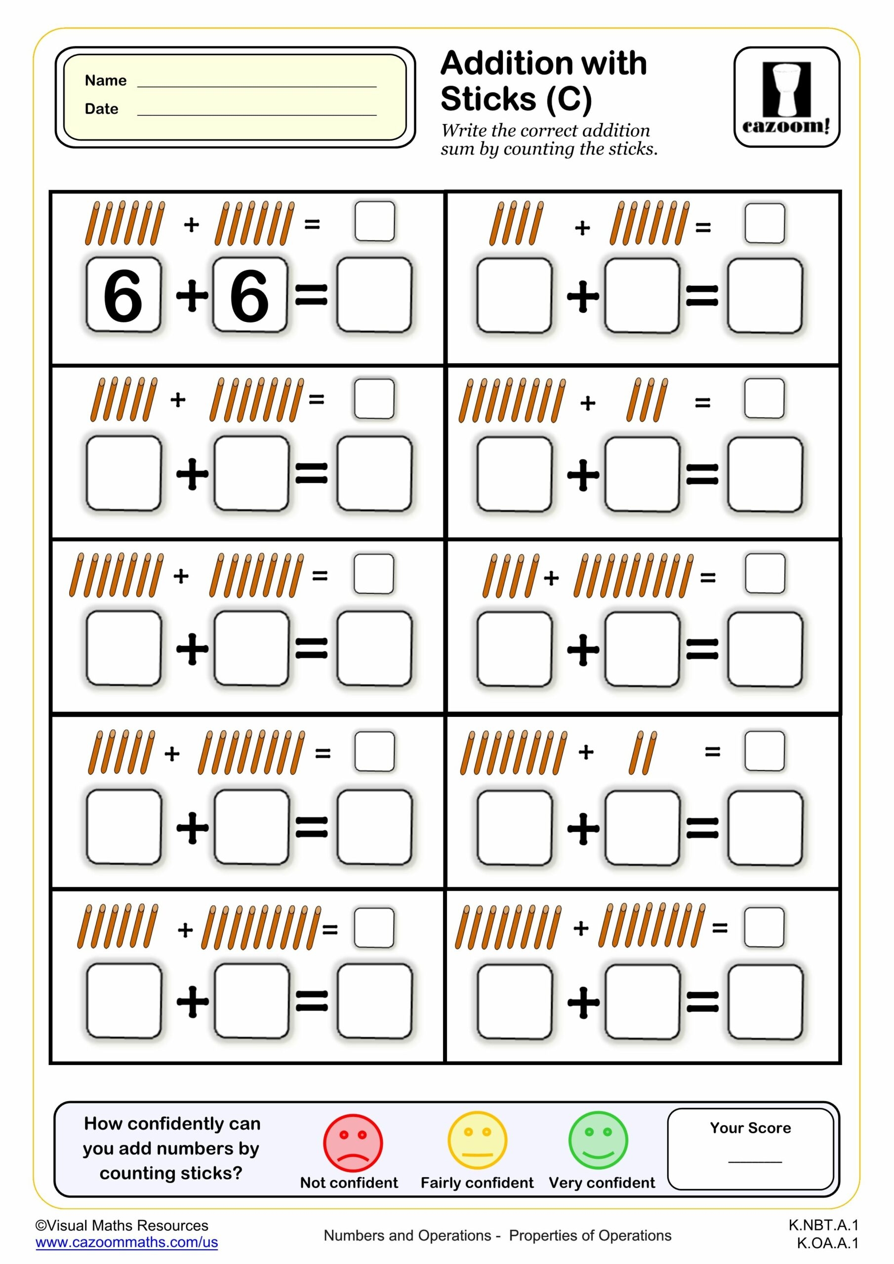 Addition With Dots C PDF Printable Addition Worksheets Cazoom Math Addition With Dots C PDF Printable Addition Worksheets Cazoom Math