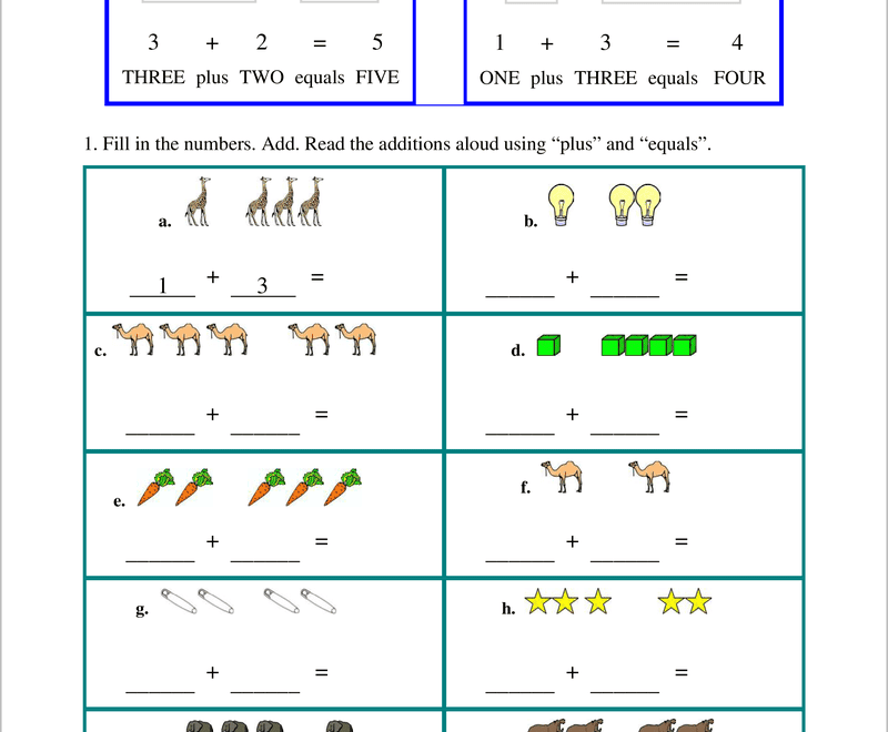 Addition Workbook For Kindergarten To Grade 1 K5 Bookstore