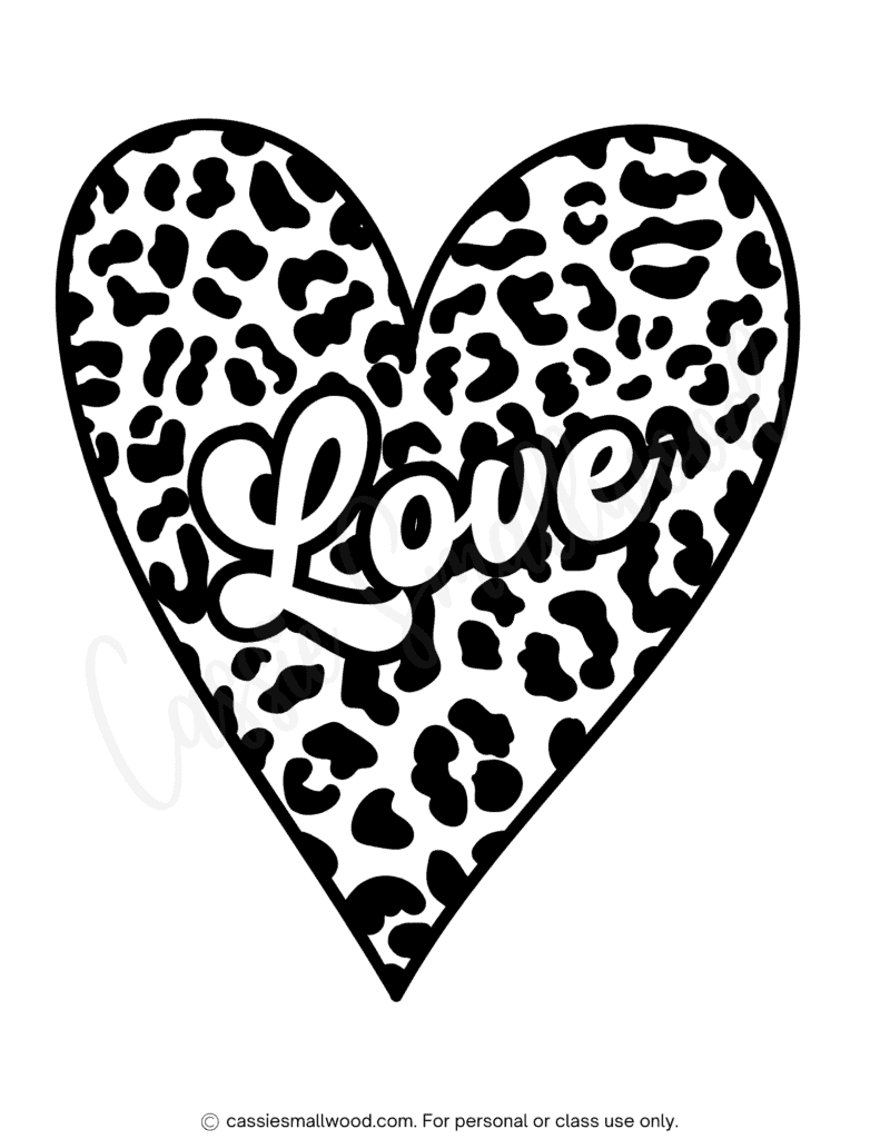free printable heart coloring pages
