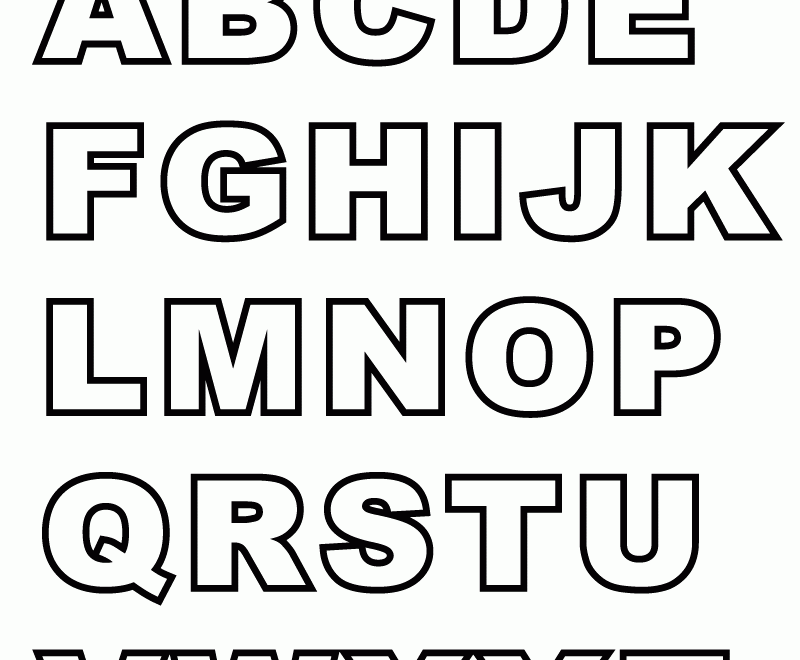 Alphabet Capital Letters Coloring Page A Free English Coloring Printable