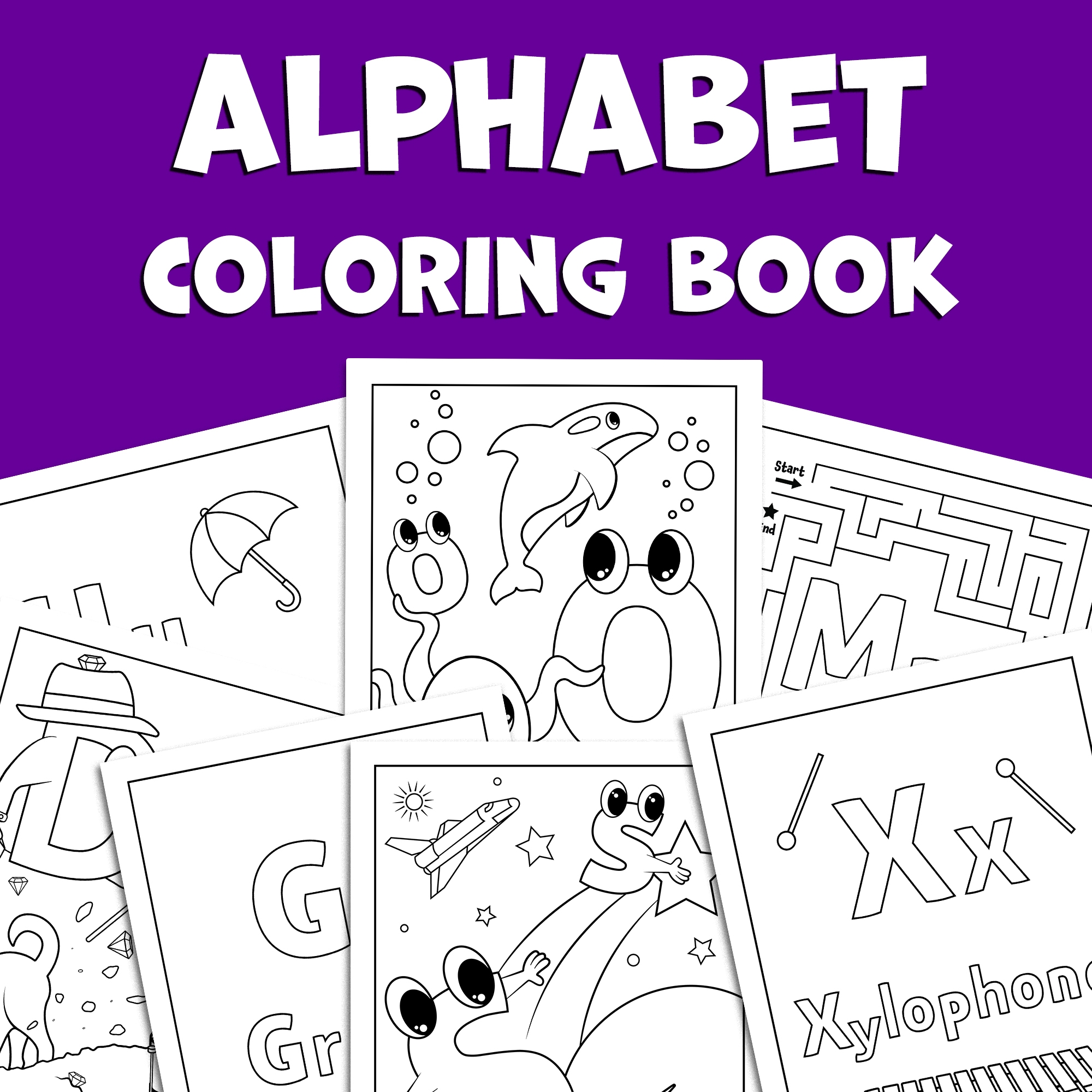 alphabet coloring book printable