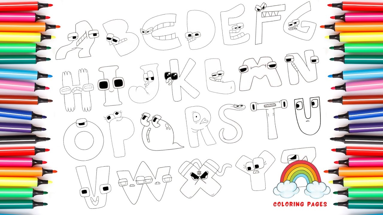 Alphabet Lore Coloring Page A Z How To Color Alphabet Lore DRAWING And COLORING YouTube