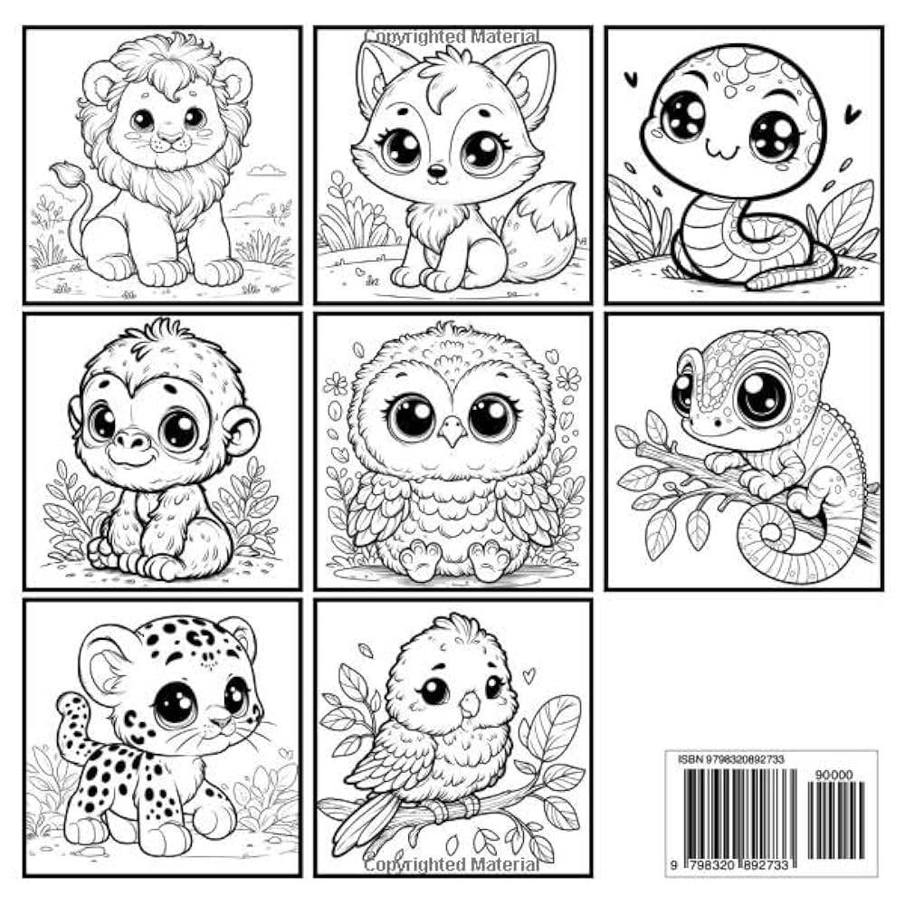 Amazon Baby Animals Adorable Coloring Book For Kids 5 12 Super Cute Coloring Pages With Puppy Kitten Sloth Leopard Llama Koala And Many More For Boys And Girls 9798320892733 Davidson A Davidson A 