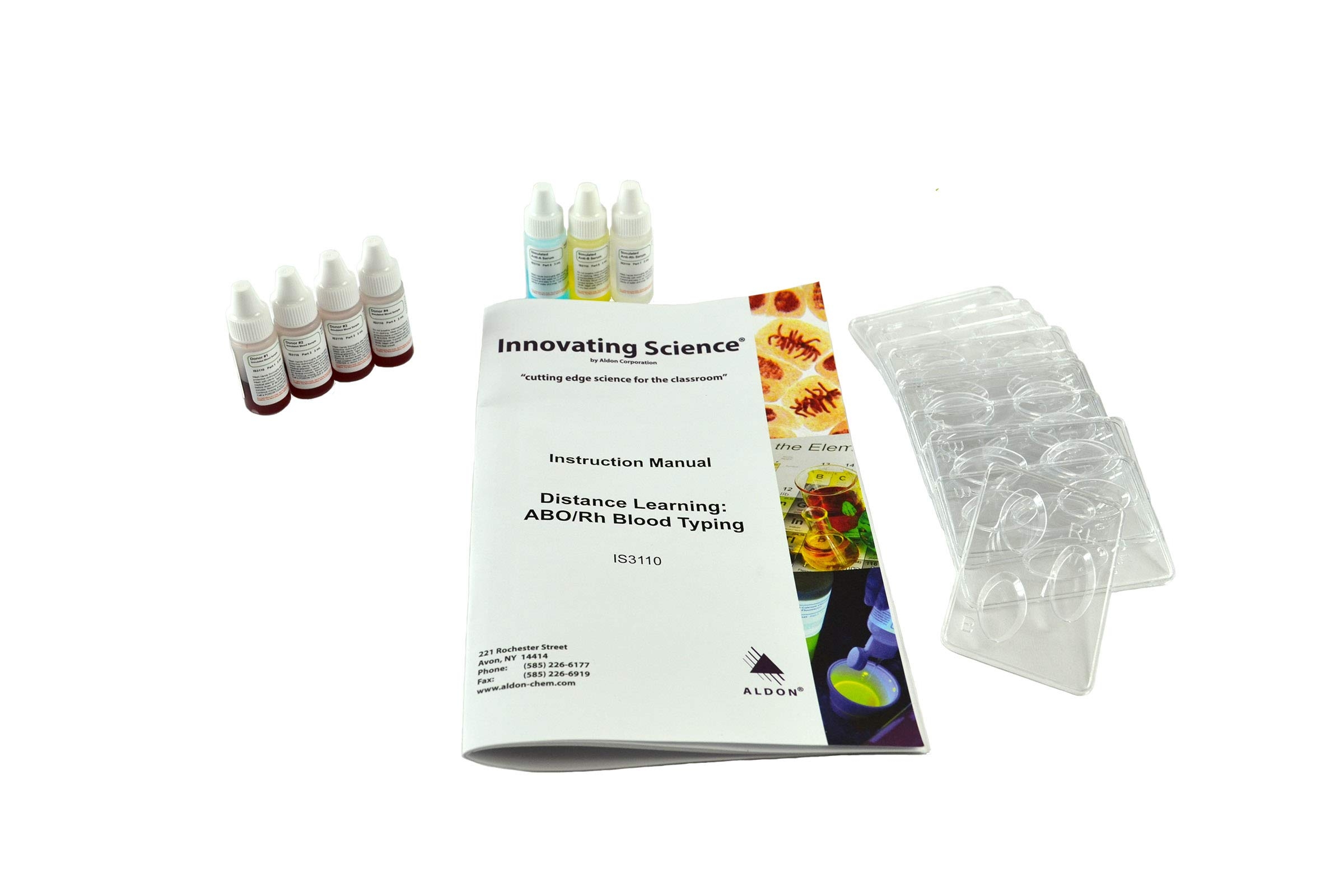 Amazon Innovating Science ABO Rh Blood Typing Explore Blood Typing Techniques Test Using Simulated Blood Samples Distance Learning Kit Toys Games