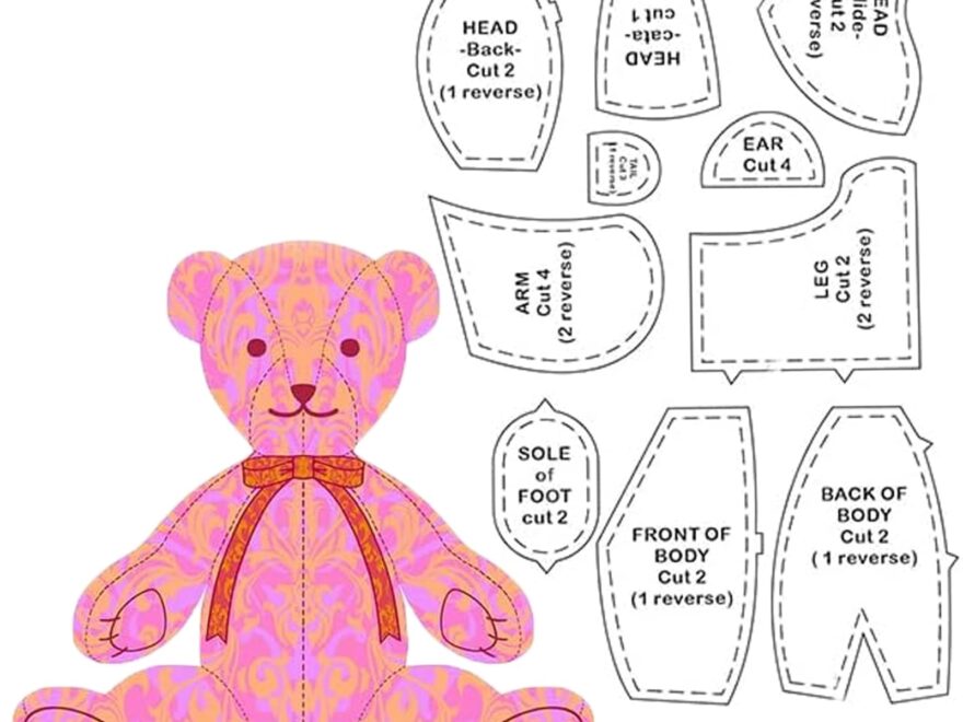 Amazon Memory Bear Template Ruler Set Bear Sewing Patterns Quilting Cutting Set For 10 PCS 15 Inch